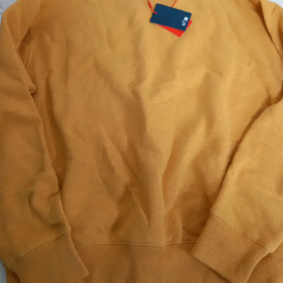 SUPERDRY ESSENTIAL LOGO SWEATSHIRT IN MUSTARD YELLOW - XXS