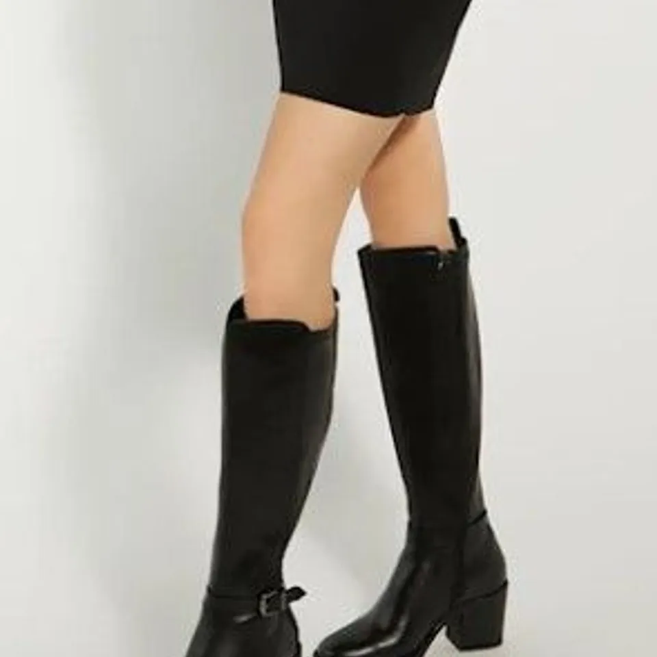 DUNE LONDON TRANCE HEELED BLACK SIZE 6