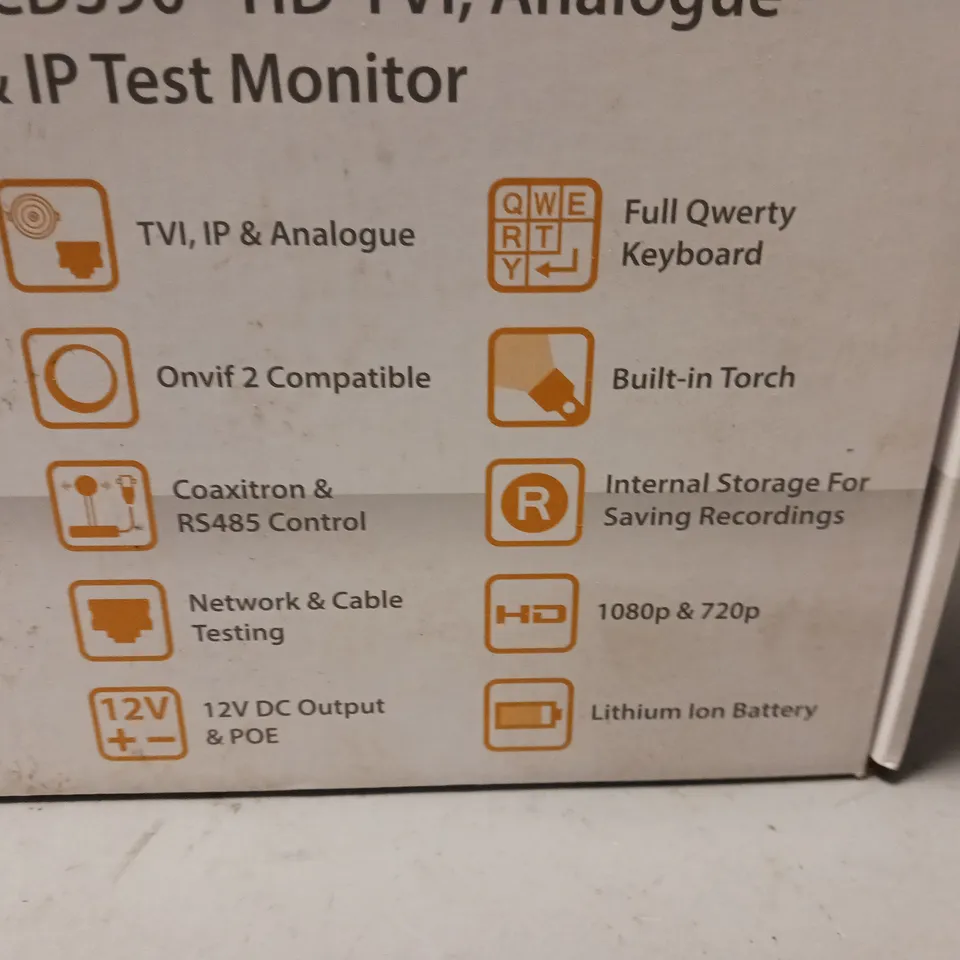 BOXED CCTVMATE LCD390 HD-TVI ANALOGUE AND IP TEST MONITOR