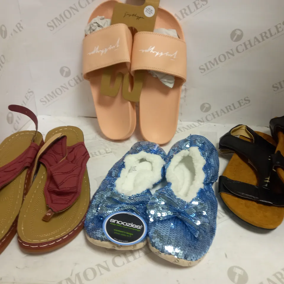 ASSORTED SANDALS/SHOES APPROX. 9 PAIRS 