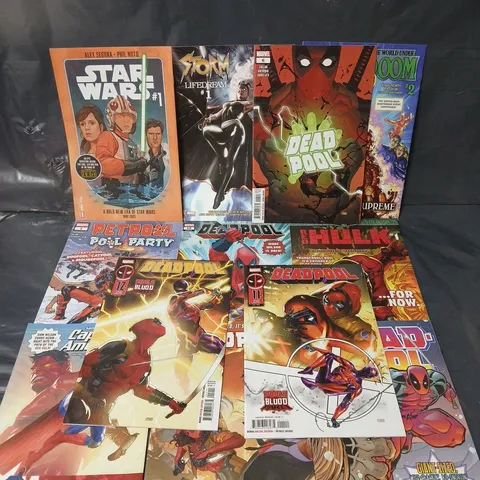 APPROXIMATELY 12 ASSORTED MARVEL COMICS TO INCLUDE DEADPOOL, SPIDER-MAN, WOLVERINE