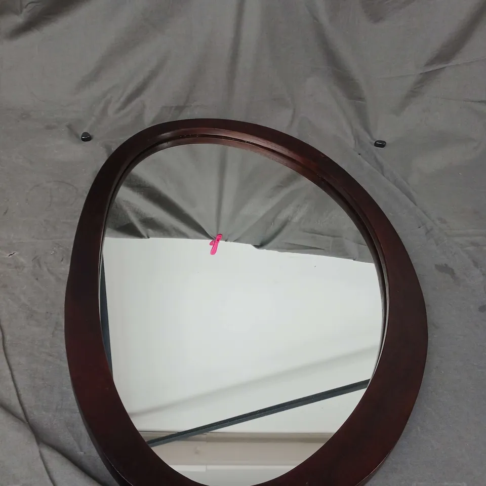 BOXED HABITAT MANGO WOOD WALL MIRROR 