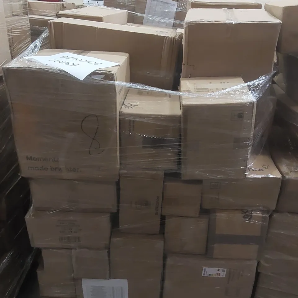 PALLET CONTAINING A VERY LARGE QUANTITY OF HOME LIGHTING PRODUCTS
