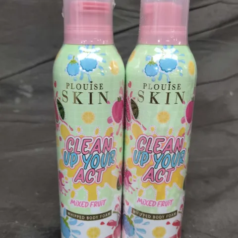 2 X P. LOUISE CLEAN UP YOUR ACT WHIPPED BODY FOAMS - MIXED FRUIT 