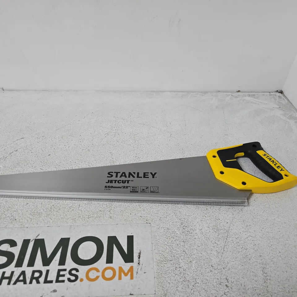 STANLEY JETCUT HAND SAW – 550MM (22IN) BLADE, YELLOW HANDLE