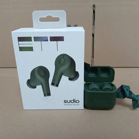 SUDIO WIRELESS EARBUDS – GREEN WITH CHARGING CASE