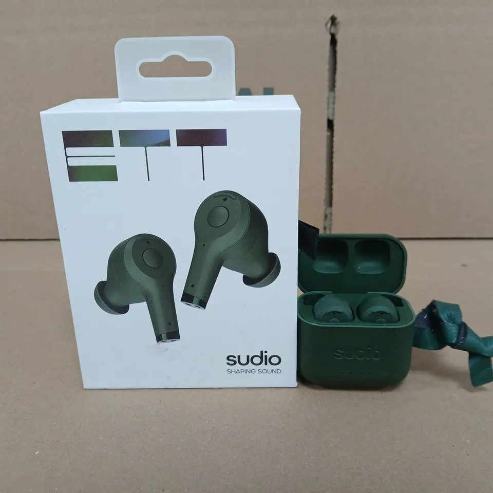SUDIO WIRELESS EARBUDS – GREEN WITH CHARGING CASE