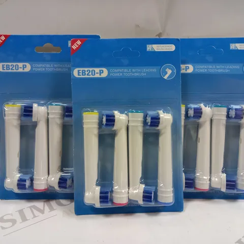 BOX OF APPROX 25 PACKS OF TOOTHBRUSH REPLACEMENT HEADS