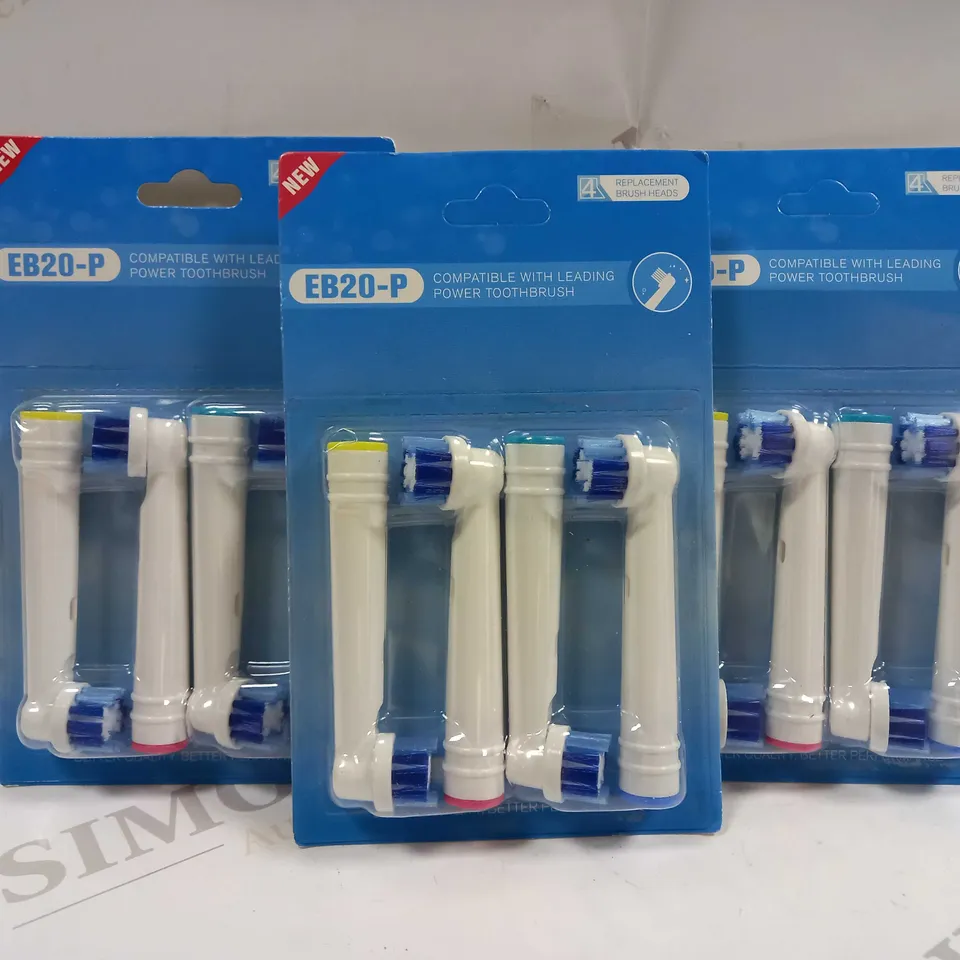 BOX OF APPROX 25 PACKS OF TOOTHBRUSH REPLACEMENT HEADS 