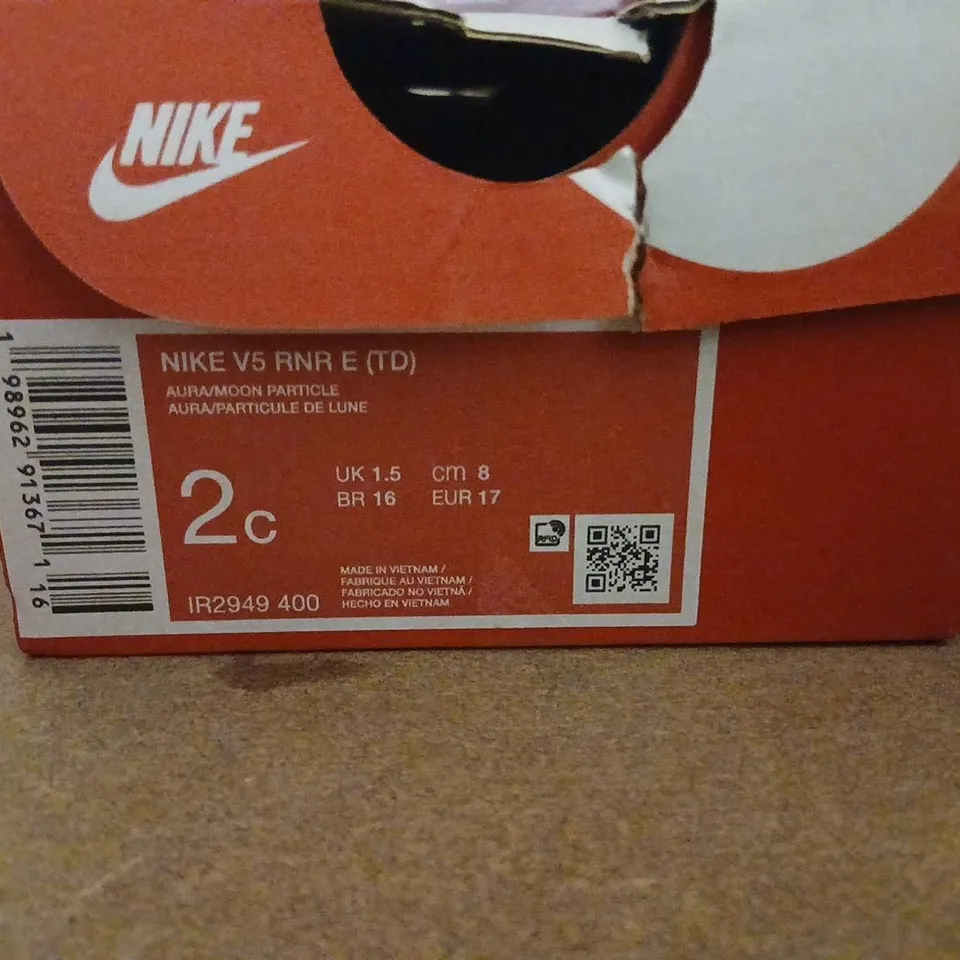 NIKE V5 RNR E (TD) TODDLER SNEAKERS – UK 1.5 (US 2C, BR 16, EUR 17)