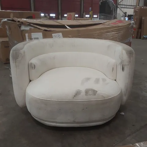 DANETTI HENRY IVORY BOUCLE SWIVEL LOVE SEAT