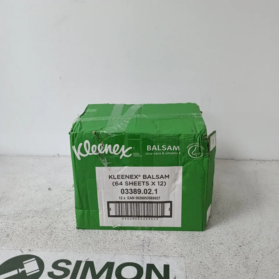 KLEENEX BALSAM TISSUES (64 SHEETS X 12) – BOXED