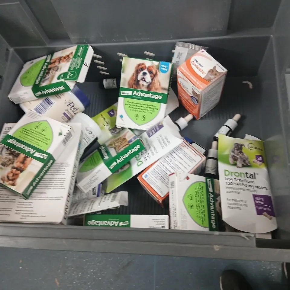 ASSORTED VETERINARY PET MEDS – FRONTLINE, ADVANTAGE, DRONTAL, PROTEXIN – BULK LOT