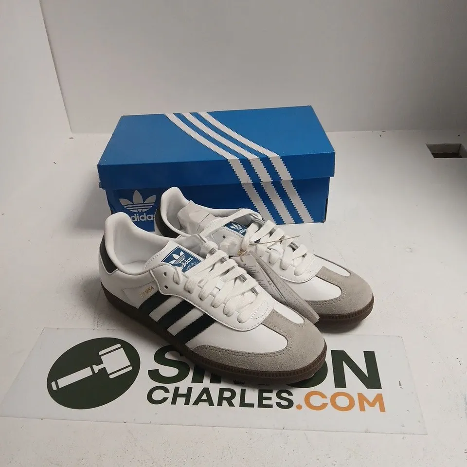 ADIDAS SAMBA OG SNEAKERS – WHITE/BLACK, UK 9 (US 9.5)
