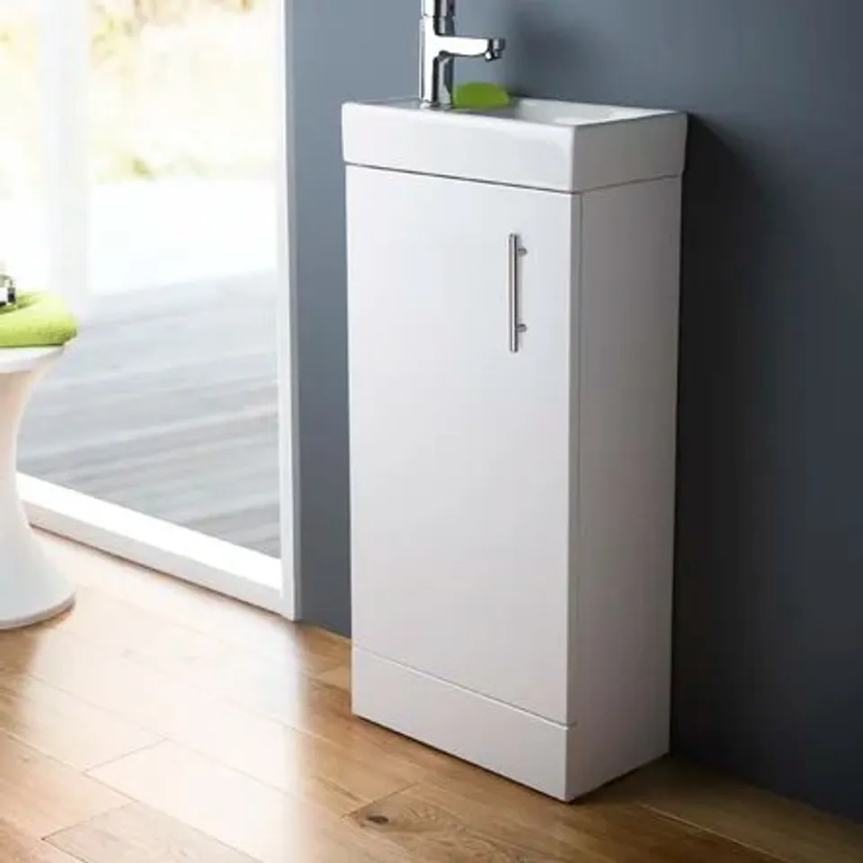 BOXED VAULT 405MM FREE STANDING SINGLE BATHROOM VANITY UNIT