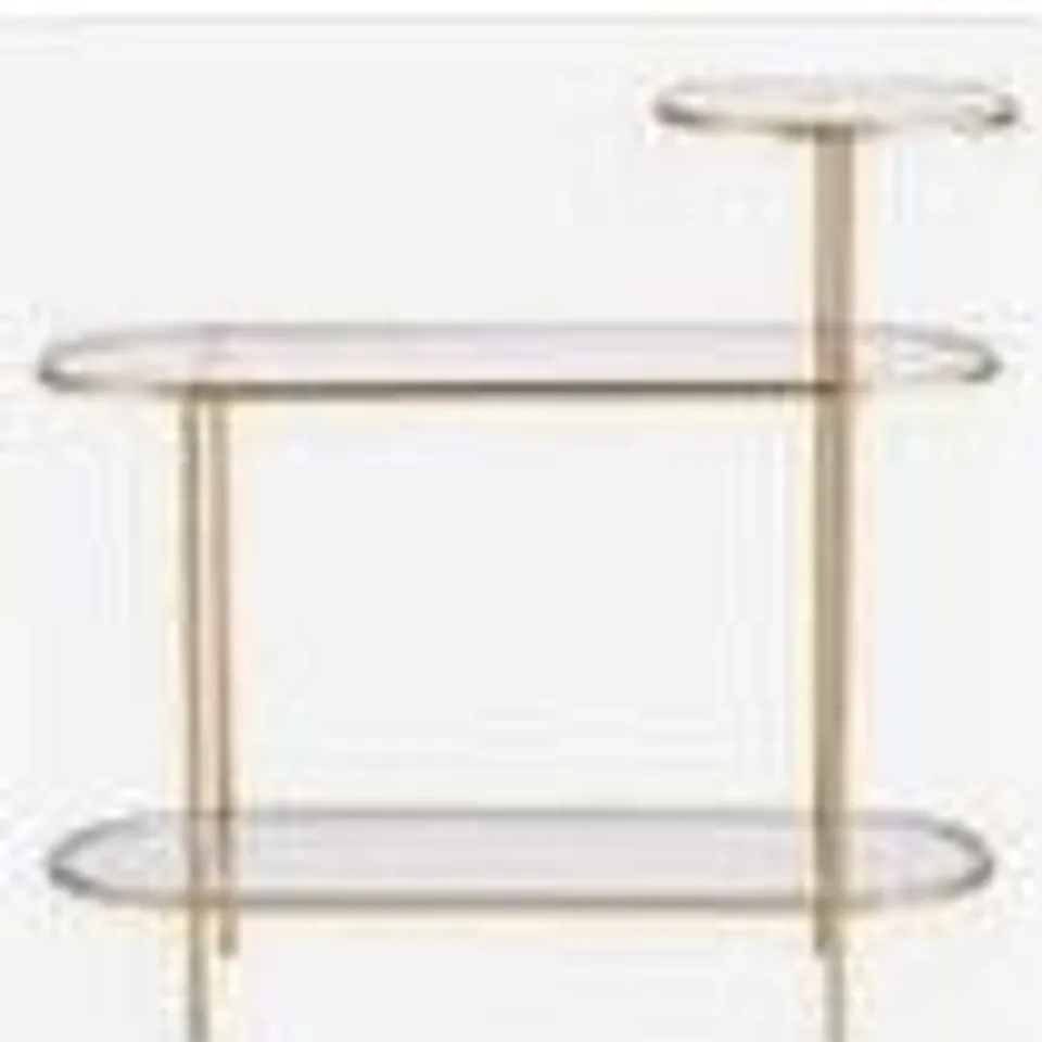 MY HOME STORIES FLUTED GLASS CONSOLE TABLE 