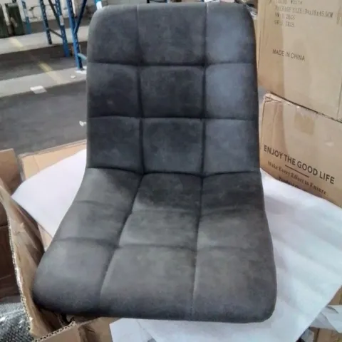 BOXED PAIR OF DESIGNER DINING CHAIRS IN GREY