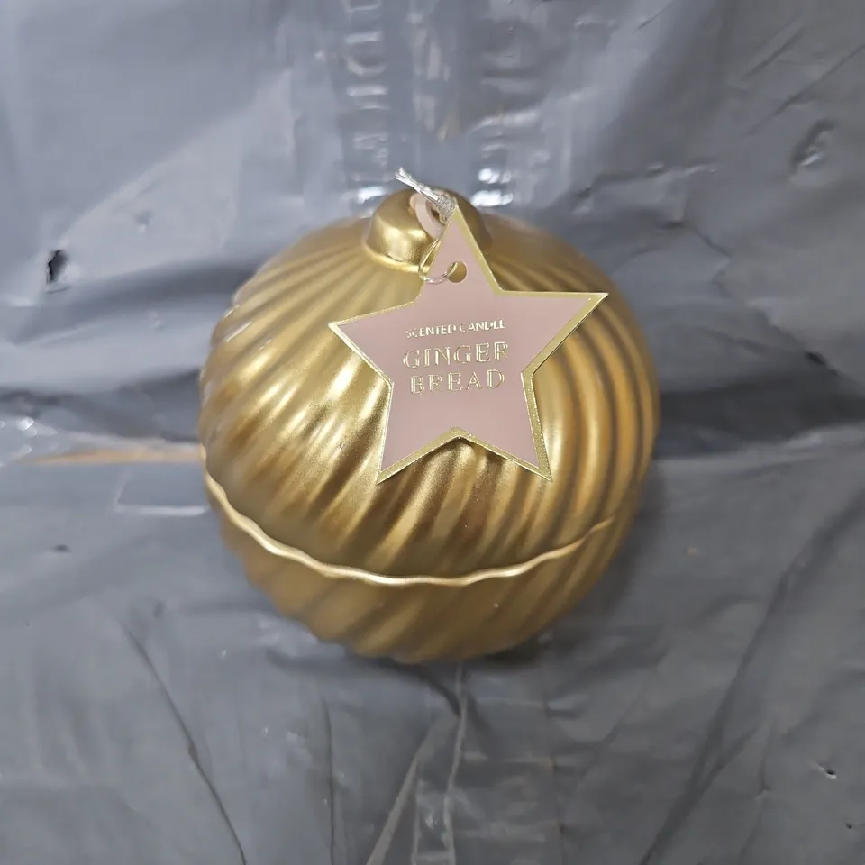 10 PACKS OF 4 GINGERBREAD BISCUIT SMALL BAUBLE SCENTED CANDLES - COLLECTION ONLY