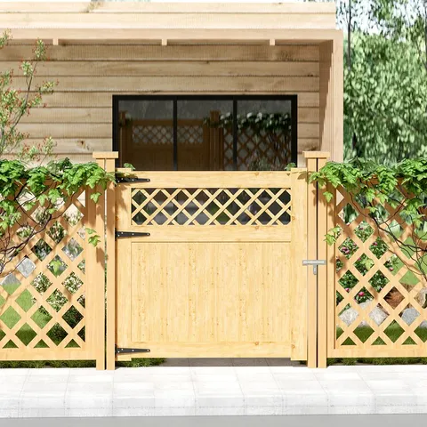 BOXED 120cm WIDE WOODEN GARDEN GATE WITH LATCH SKU:LG1239 (1 BOX)