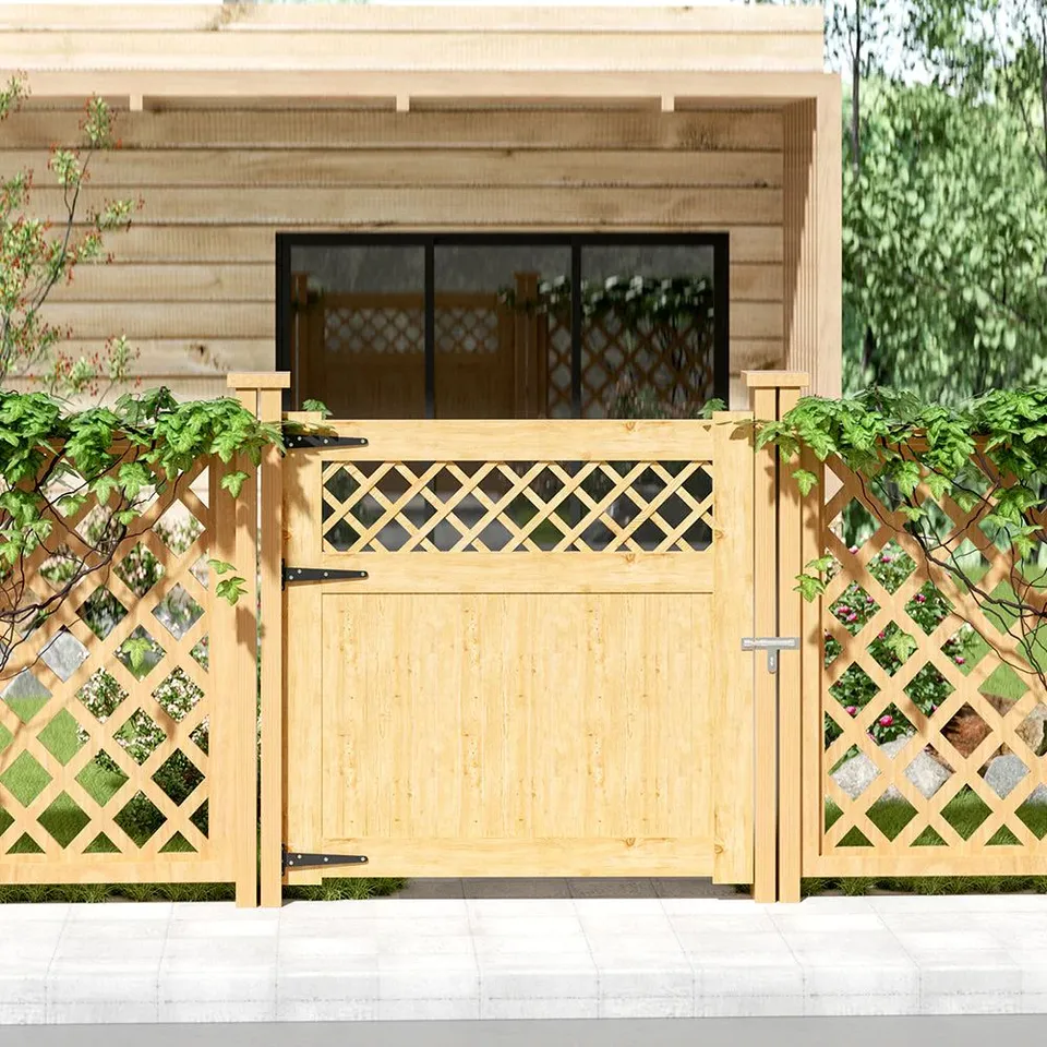 BOXED 120cm WIDE WOODEN GARDEN GATE WITH LATCH SKU:LG1239 (1 BOX)