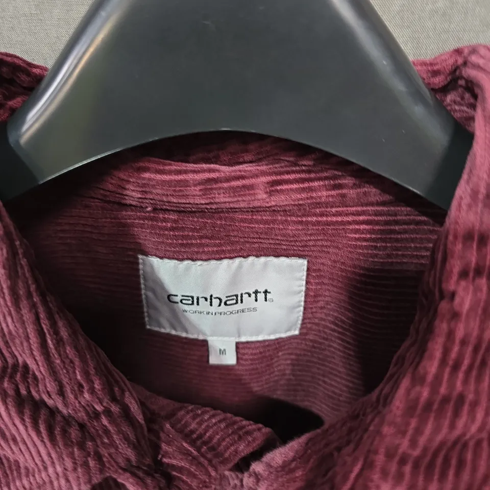 CARHARTT WORK IN PROGRESS CORDUROY SHIRT – BURGUNDY, MEN'S M