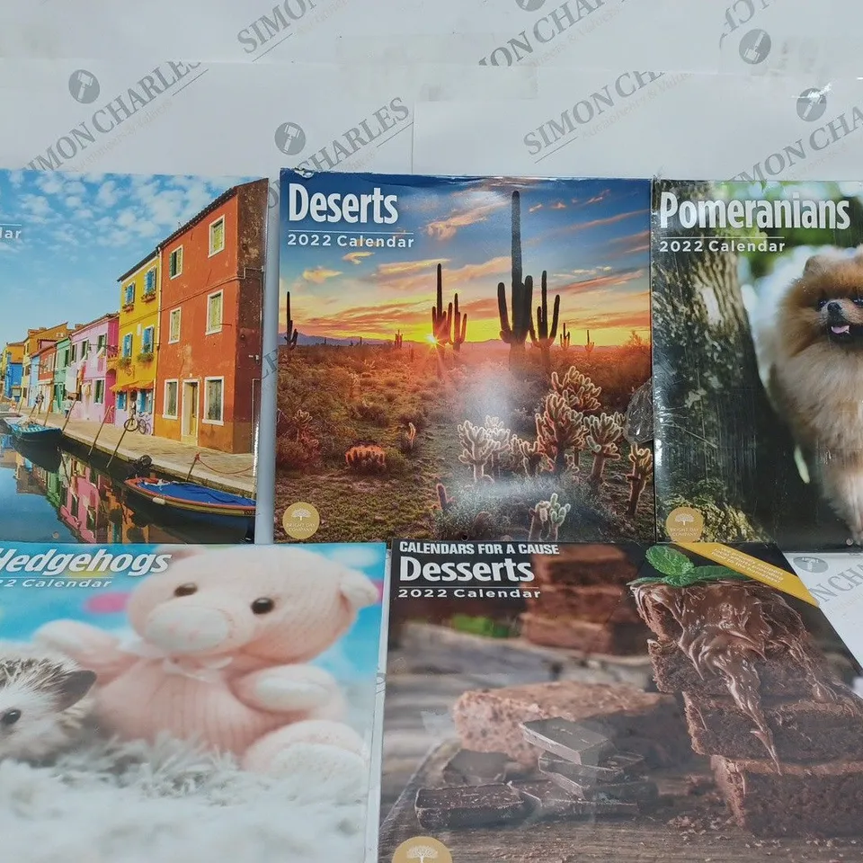 BOX OF 10 2020 CALENDERS TO INCLUDE - DESSERTS - DESERTS - VENICE ECT