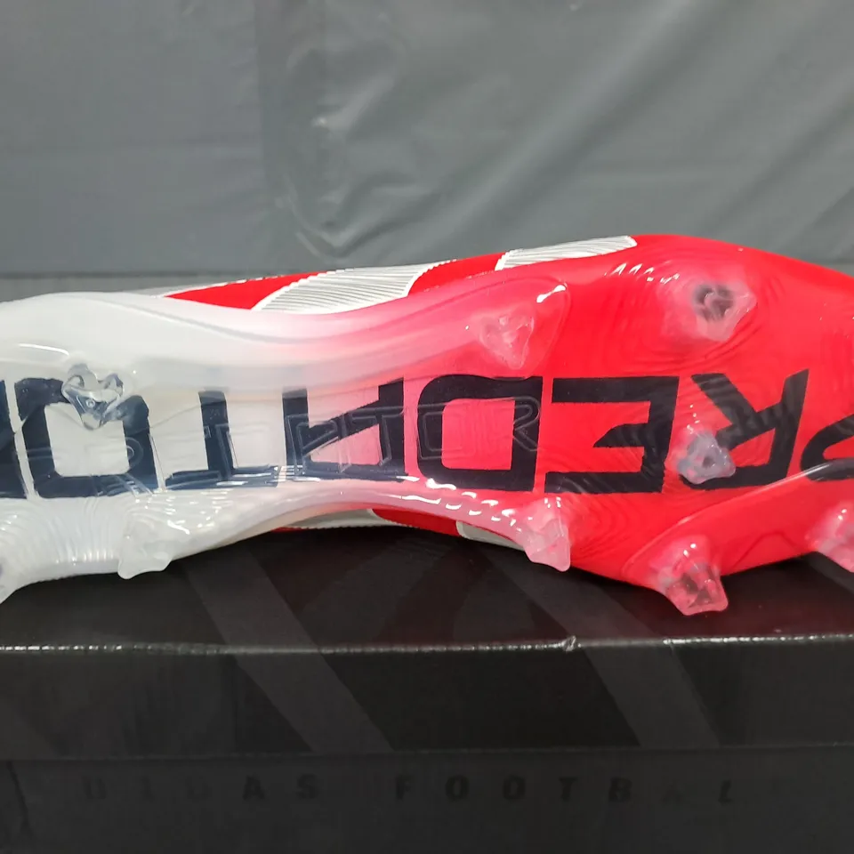 BOXED PAIR OF ADIDAS PREDATOR ELITE BOOTS IN RED - UK 9
