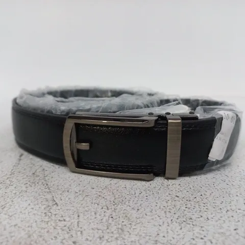 VITTELO BLACK LEATHER BELT - SIZE UNSPECIFIED
