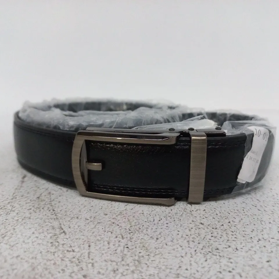 VITTELO BLACK LEATHER BELT - SIZE UNSPECIFIED
