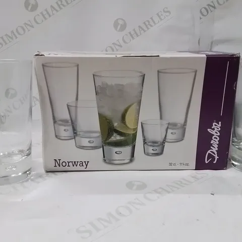 BOXED SET OF 6 DUROBOR NORWAY SHOT GLASSES 