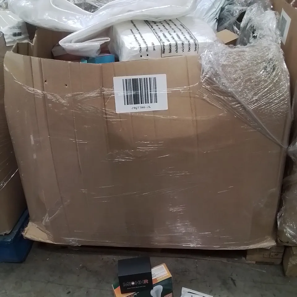 PALLET OF ASSORTED HOUSEHOLD GOODS AND PRODUCTS TO INCLUDE;PHONE CASE,LED BULB,SMART WATCH