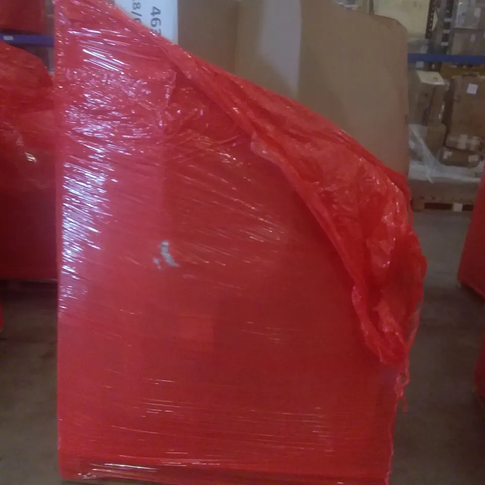 PALLET OF ASSORTED ITEMS INCLUDING CEILING FAN, BLADELESS HEATER FAN, BLACK WALL POST BOX, MONITOR ARM MOUNT, PORTABLE DRINK COOLER