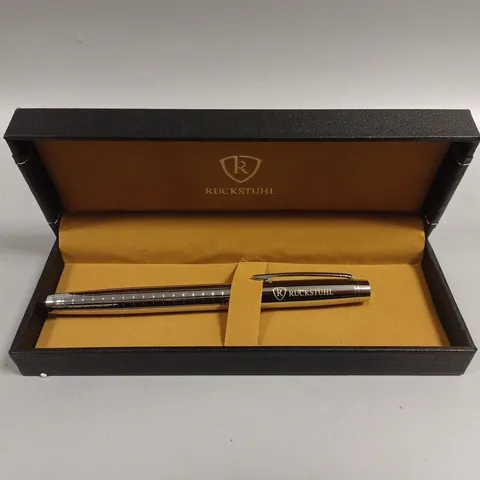 RUCKSTUHL STAINLESS STEEL LUXURY PEN IN GIFT BOX