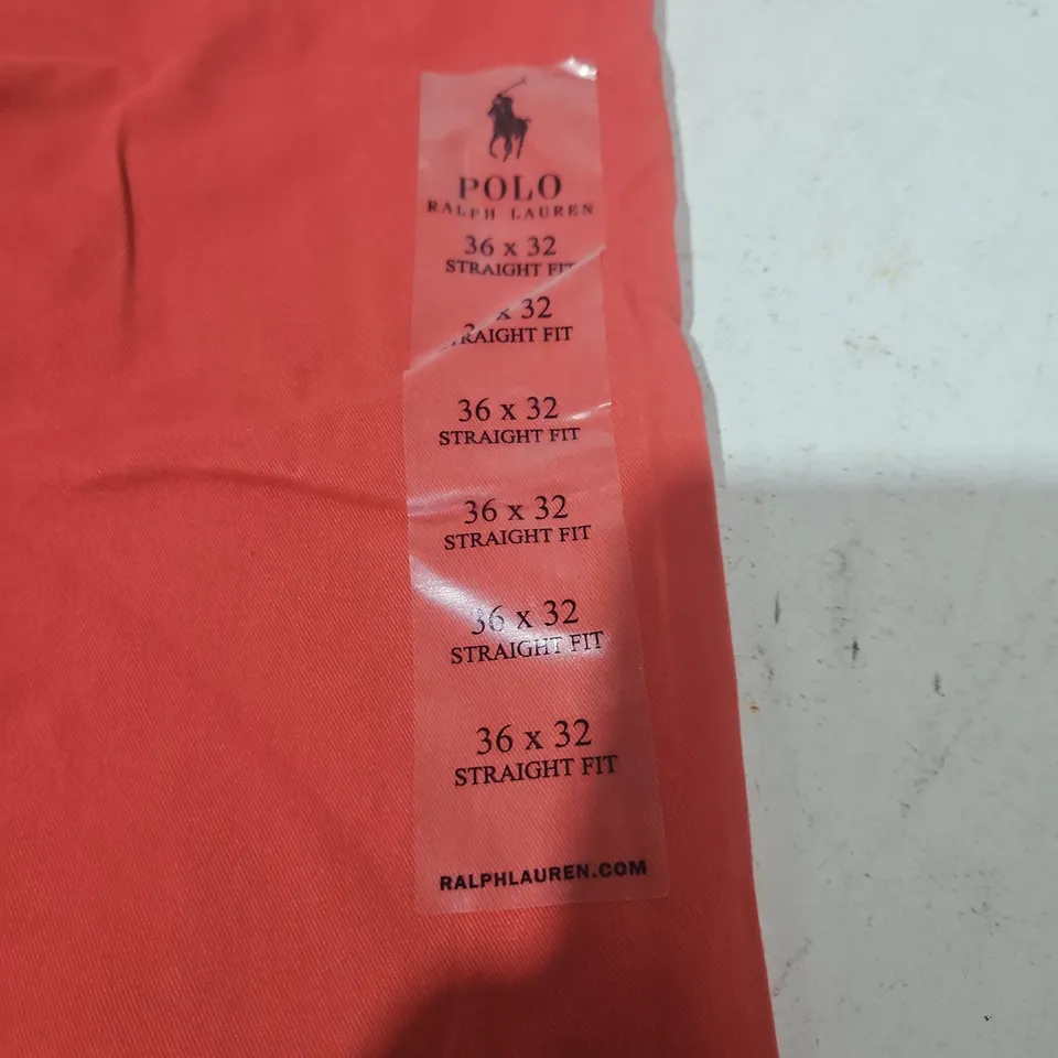 POLO RALPH LAUREN BEDFORD STRAIGHT FIT TROUSERS IN BERRY - 36X32
