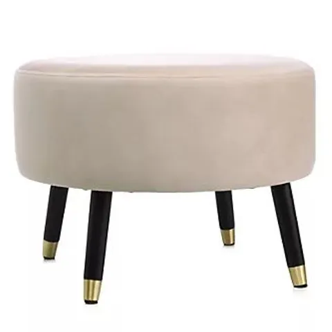 MY HOME STORIES FOOTSTOOL WITH GOLD TIPPED LEGS