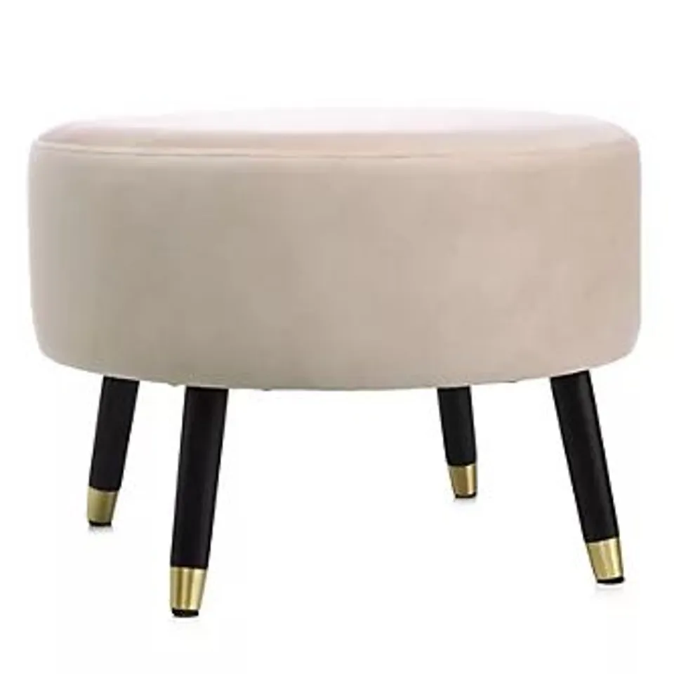 MY HOME STORIES FOOTSTOOL WITH GOLD TIPPED LEGS