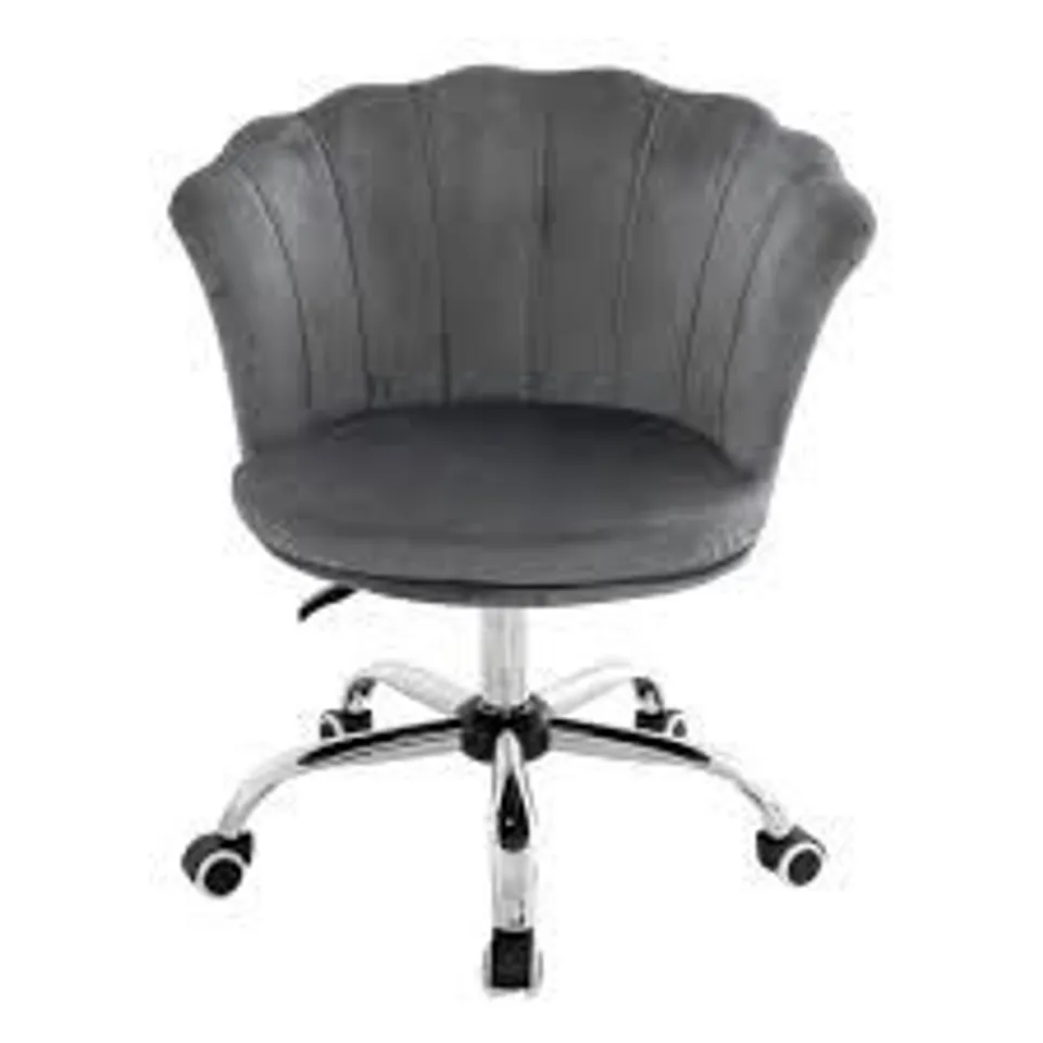 BOXED COSTWAY ADJUSTABLE VELVET OFFICE CHAIR WITH HANDLE AND UNIVERSAL WHEELS 