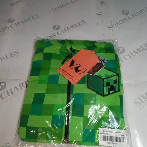 BAGGED MINECRAFT CREEPER BOYS HOODIE SIZE 7-8 YEARS