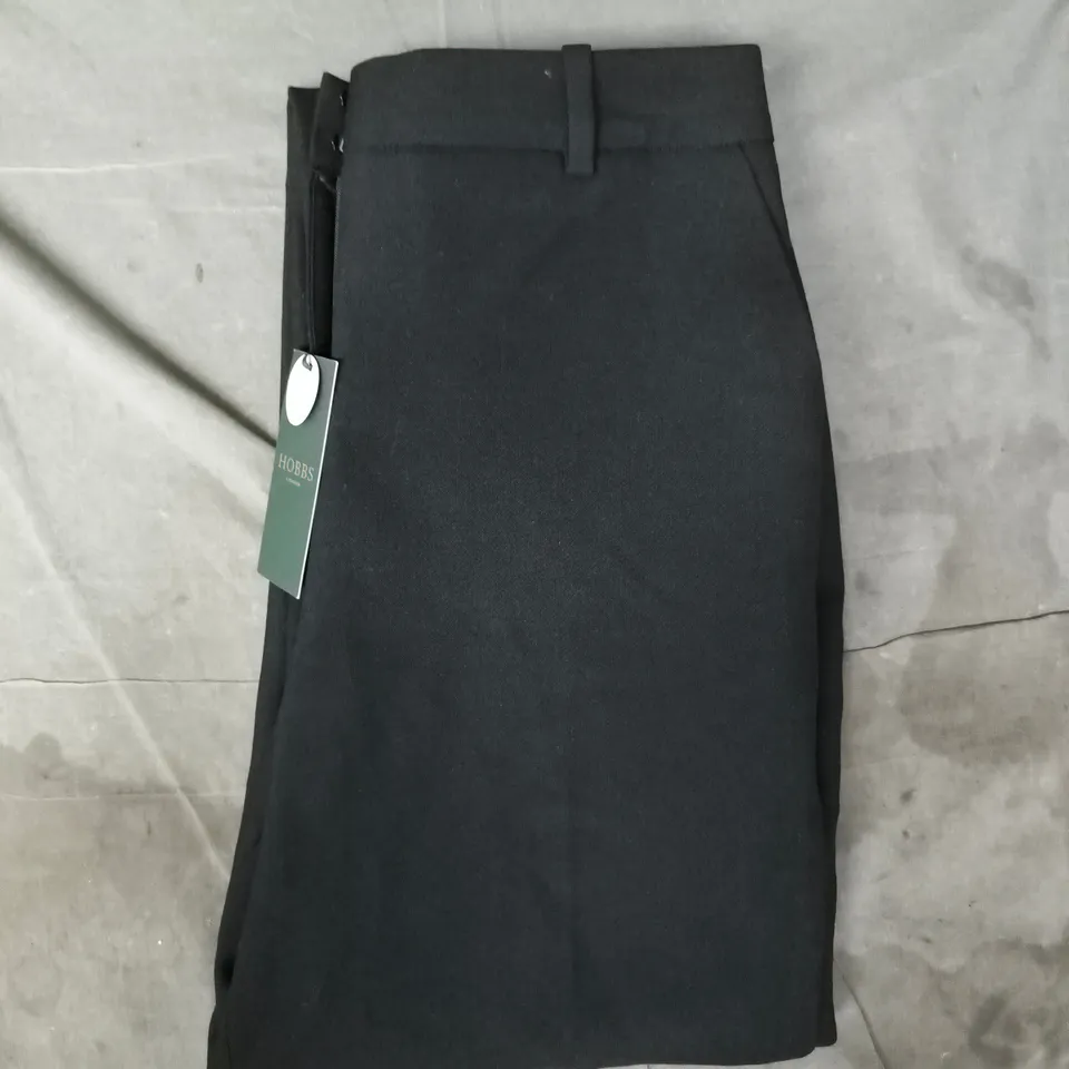 HOBBS LONDON GERRIE STRAIGHT TROUSERS IN BLACK SIZE UK 8