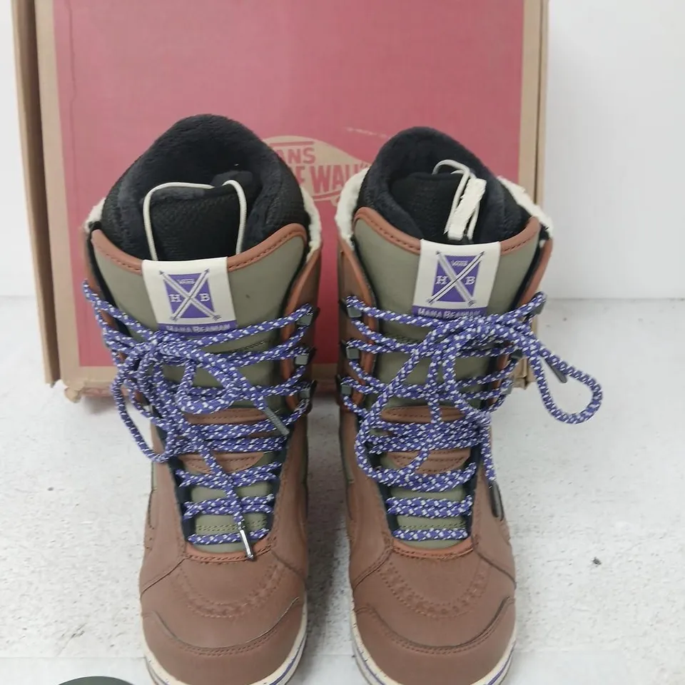 VANS FERRA (HANA BEAMAN) BROWN/ANGORA WOMEN'S BOOTS UK 2.5