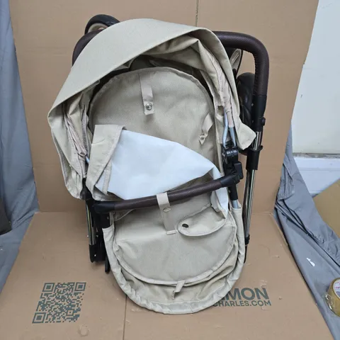 UNBRANDED UNBOXED BEIGE PUSHCHAIR / PRAM