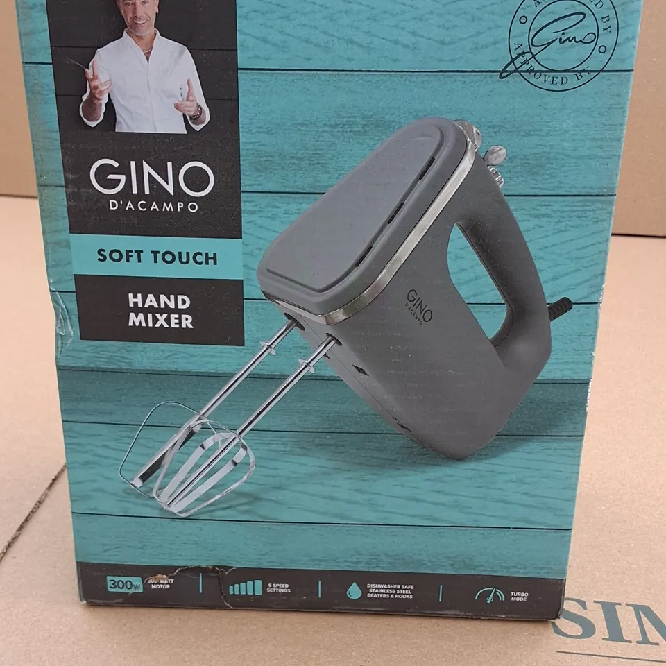 BOXED GINO DACAMPO SOFT TOUCH HAND MIXER