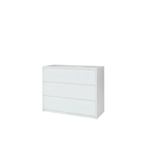 BOXED WYLO 3 DRAWER CHEST OF DRAWERS (2 BOXES)