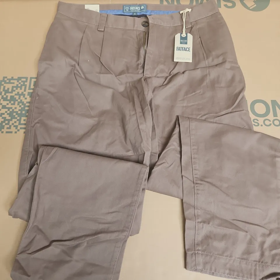 FAT FACE PLEAT FRONT CHINOS IN NATURAL - 32R