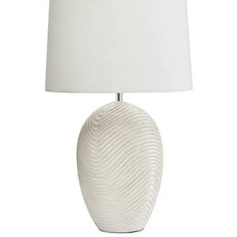 BOXED WAVE CERAMIC TABLE LAMP