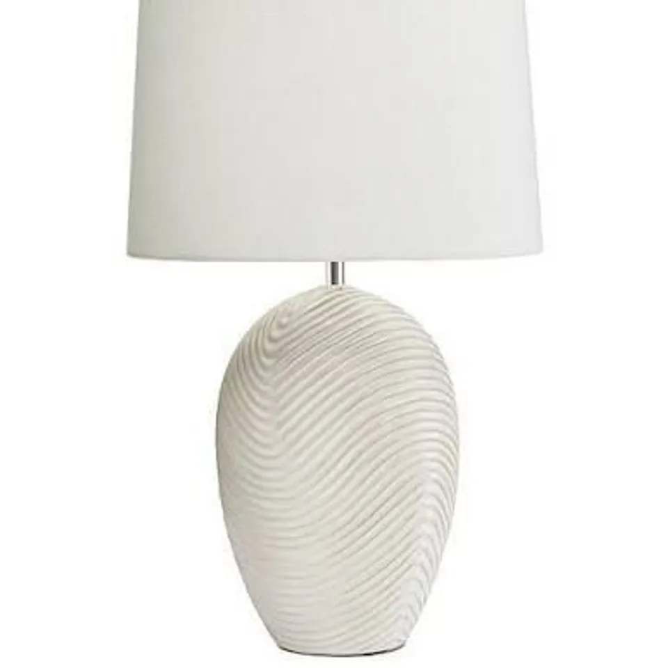 BOXED WAVE CERAMIC TABLE LAMP