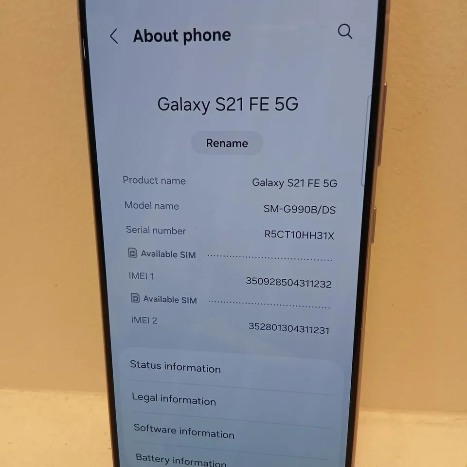 SAMSUNG GALAXY S21 FE 5G (LAVENDER) – 128GB