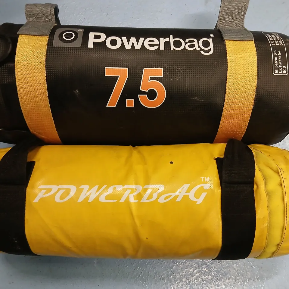TWO ASSORTED POWERBAG 7.5 KG SANDBAG