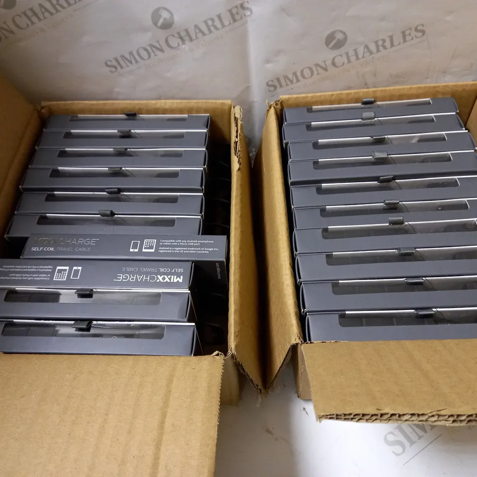 LOT OF APPROX 20 MIXX CHARGE TRAVEL SELF COIL CABLES - USE TO MICRO USB