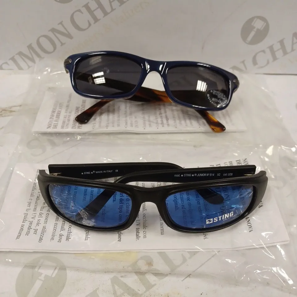 BOX OF APPROX 6 ASSORTED STING SUNGLASSES TO INCLUDE 6137 & J514 